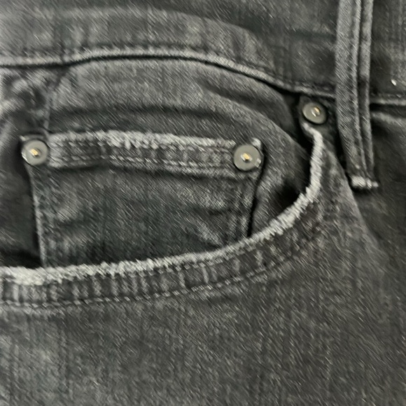 MOTHER Insider Crop Jeans Not Guilty Black | High Rise Cropped Flare 31 - Picture 14 of 17